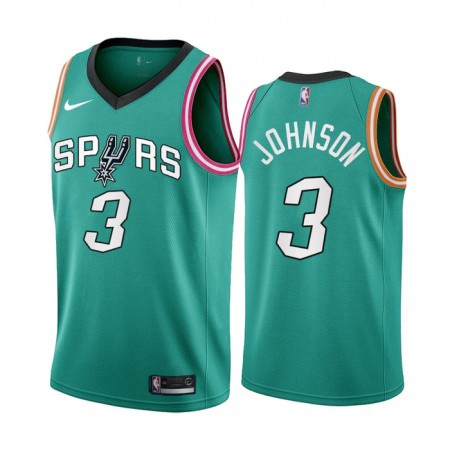 Muške NBA Dres San Antonio Spurs Keldon Johnson 3 Nike 2022-23 City Edition Teal Swingman
